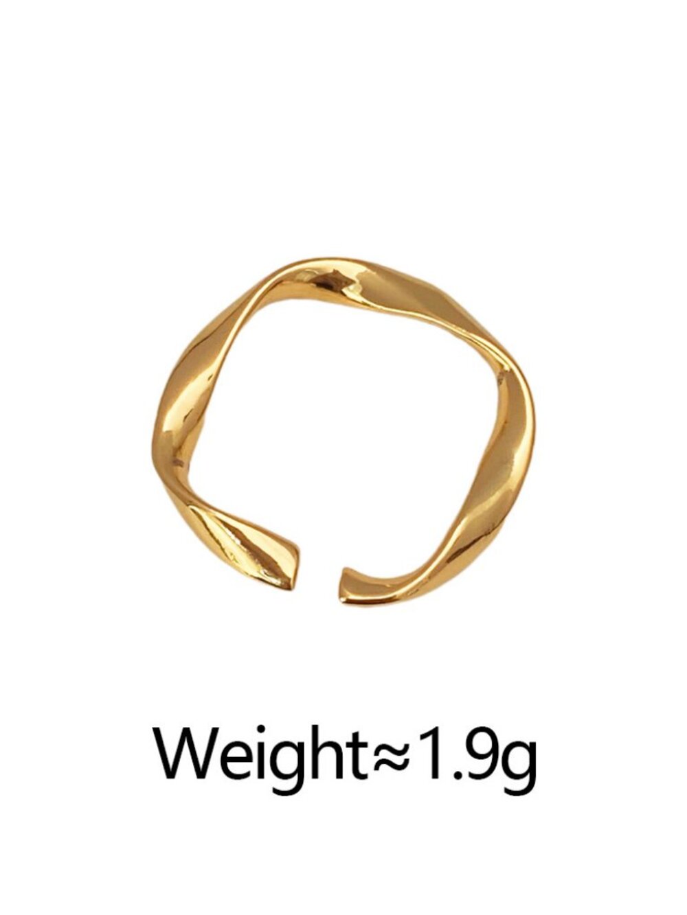 ✨"Sol" Dainty Hammered Twist Open Stackable Band Ring